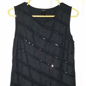 ☆3/$20☆ Black Sequin Ann Taylor Tank